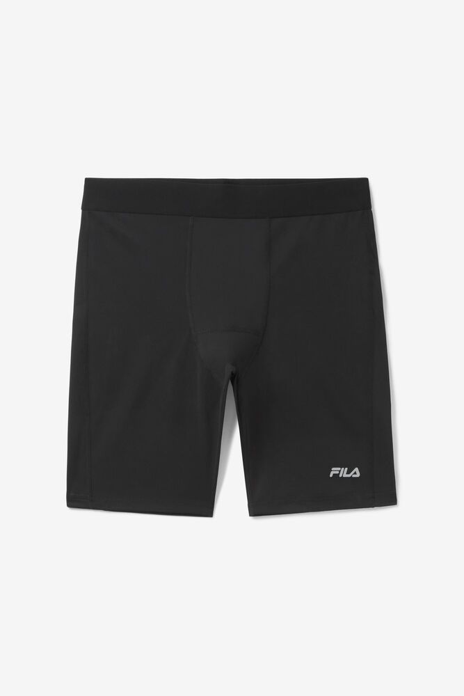 Pantaloni Scurti Fila Barbati Negrii Marathon Compression QAVZ-59163